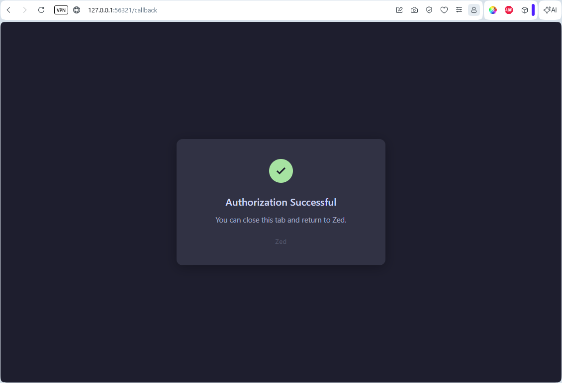 Authorization Successful