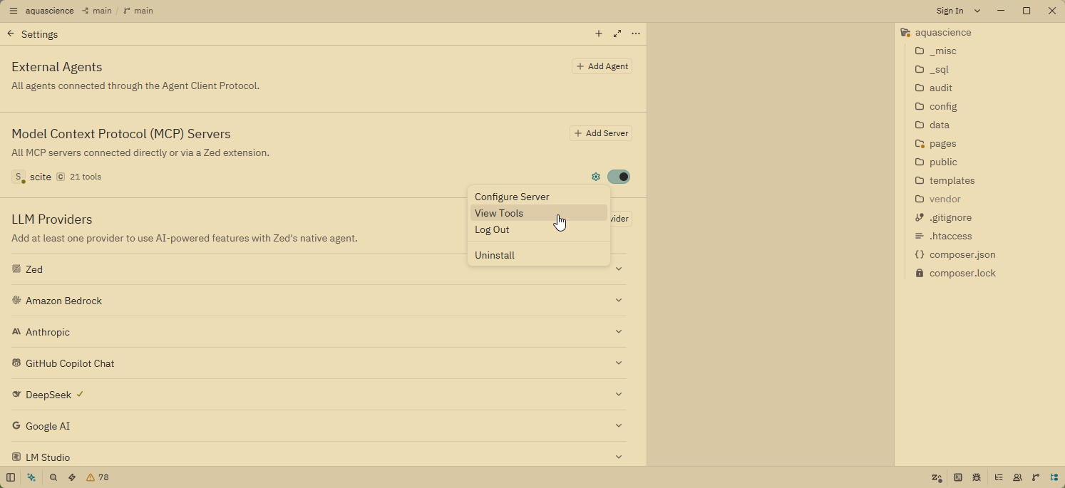 View Tools menu item